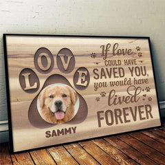Custom Photo No Longer By My Side. But Always In My Soul - Memorial Personalized Custom Horizontal Poster - Sympathy Gift For Pet Owners. Pet Lovers