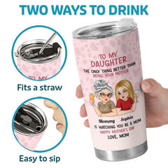 Watching You Be A Mom Is A Joy Beyond Words - Family Personalized Custom Tumbler - Gift For Mom. Daughter