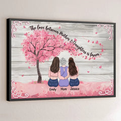 Love Keeps Us Forever Together - Family Personalized Custom Horizontal Poster - Gift For Mom