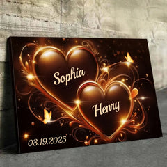 Endless Love. Endless Us - Couple Personalized Custom Horizontal Canvas - Gift For Husband Wife. Anniversary