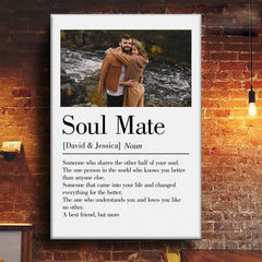 Custom Photo Soul Mate Came Into Your Life And Changed Everything For The Better - Couple Personalized Custom Vertical Poster - Gift For Husband Wife. Anniversary