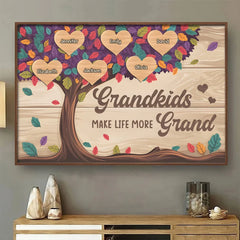 A Garden Of Love Grows In A Grandma's Heart - Family Personalized Custom Horizontal Poster - Gift For Grandma. Grandpa. Grandkid