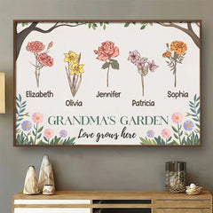 Every Day With You Is A Blessing. Grandma - Family Personalized Custom Horizontal Poster - Gift For Mom. Grandma