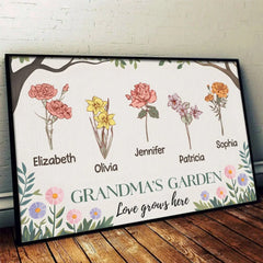 Every Day With You Is A Blessing. Grandma - Family Personalized Custom Horizontal Poster - Gift For Mom. Grandma