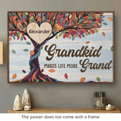 My Grandkids Are My Favorite - Family Personalized Custom Horizontal Poster - Gift For Grandma. Grandpa. Grandkid