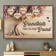 Together We Make A Family - Family Personalized Custom Horizontal Poster - Gift For Grandma. Grandpa. Grandkid
