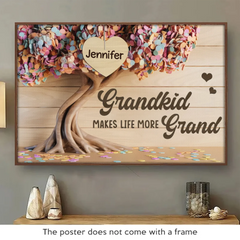 Together We Make A Family - Family Personalized Custom Horizontal Poster - Gift For Grandma. Grandpa. Grandkid