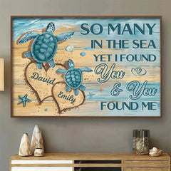 I Love You Wholly. With All My Heart - Couple Personalized Custom Horizontal Poster - Gift For Husband Wife. Anniversary