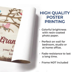 They Bring Love Where There Was None - Family Personalized Custom Horizontal Poster - Gift For Grandma. Grandpa. Grandkid