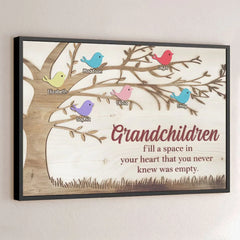 They Bring Love Where There Was None - Family Personalized Custom Horizontal Poster - Gift For Grandma. Grandpa. Grandkid