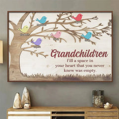 They Bring Love Where There Was None - Family Personalized Custom Horizontal Poster - Gift For Grandma. Grandpa. Grandkid