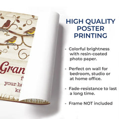 Grandkids Light Up Our Lives - Family Personalized Custom Horizontal Poster - Gift For Grandma. Grandpa. Grandkid