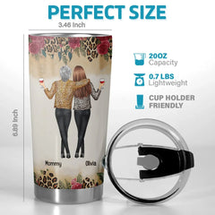 Always By Your Side - Family Personalized Custom Tumbler - Gift For Mom. Daughter
