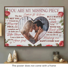 Custom Photo Together. We Are One - Couple Personalized Custom Horizontal Poster - Gift For Husband Wife. Anniversary