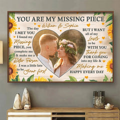 Custom Photo You Are My Perfect Match- Couple Personalized Custom Horizontal Poster - Gift For Husband Wife. Anniversary