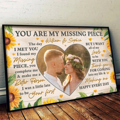 Custom Photo You Are My Perfect Match- Couple Personalized Custom Horizontal Poster - Gift For Husband Wife. Anniversary