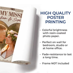 Custom Photo You Make Me Whole- Couple Personalized Custom Horizontal Poster - Gift For Husband Wife. Anniversary
