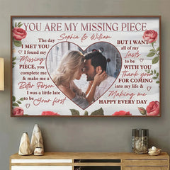 Custom Photo Together. We Are One - Couple Personalized Custom Horizontal Poster - Gift For Husband Wife. Anniversary