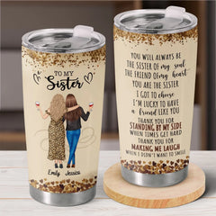 The Friend Of My Soul - Bestie Personalized Custom Tumbler - Gift For Best Friends. BFF. Sisters