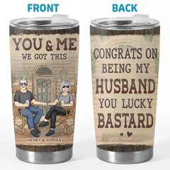 We Fulfill Each Other's Hearts - Couple Personalized Custom Tumbler - Gift For Husband Wife. Anniversary