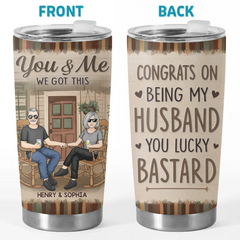 The Universe Knew I Needed Your Love - Couple Personalized Custom Tumbler - Gift For Husband Wife. Anniversary