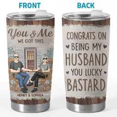 Fate Knew I Was Meant For You - Couple Personalized Custom Tumbler - Gift For Husband Wife. Anniversary