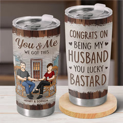 Fate Knew I Was Meant For You - Couple Personalized Custom Tumbler - Gift For Husband Wife. Anniversary