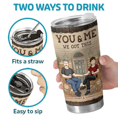 We Fulfill Each Other's Hearts - Couple Personalized Custom Tumbler - Gift For Husband Wife. Anniversary