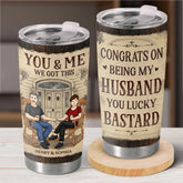 My Heart Recognized You From The Start - Couple Personalized Custom Tumbler - Gift For Husband Wife. Anniversary