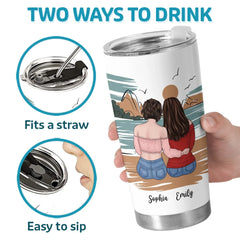 A Thoughtful Gift For Your Besties - Bestie Personalized Custom Tumbler - Gift For Best Friends. BFF. Sisters