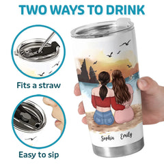 For The Besties Who Make Life Unforgettable - Bestie Personalized Custom Tumbler - Gift For Best Friends. BFF. Sisters
