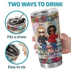 We're The Perfect Mix Of Grace And Grit - Bestie Personalized Custom Tumbler - Gift For Best Friends. BFF. Sisters