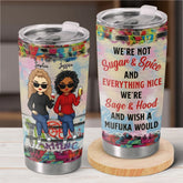 We're The Perfect Mix Of Grace And Grit - Bestie Personalized Custom Tumbler - Gift For Best Friends. BFF. Sisters