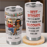 We're Fierce. Fabulous And Unbreakable - Bestie Personalized Custom Tumbler - Gift For Best Friends. BFF. Sisters