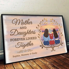 A Sweet Reminder Of The Love Between Mom And Daughter - Family Personalized Custom Horizontal Poster - Gift For Mom. Daughter