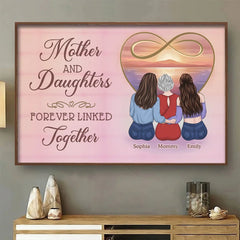 Because Every Family Has A Story Worth Sharing - Family Personalized Custom Horizontal Poster - Mother's Day. Gift For Mom. Grandma. Daughter