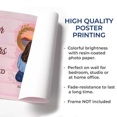 Because Family Is The Heart Of Every Home - Family Personalized Custom Horizontal Poster - Mother's Day. Gift For Mom. Grandma. Daughter