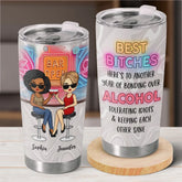 Cheers To Friendship And Endless Sips - Bestie Personalized Custom Tumbler - Gift For Best Friends. BFF. Sisters