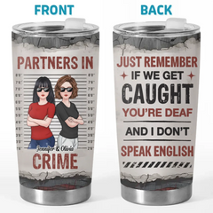 Double Trouble. Twice The Fun - Bestie Personalized Custom Tumbler - Gift For Best Friends. BFF. Sisters