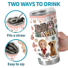 Furry Love Never Fades - Dog & Cat Personalized Custom 3D Inflated Effect Printed Tumbler - Gift For Pet Owners. Pet Lovers
