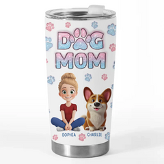 Life Is Better With Fur - Dog & Cat Personalized Custom 3D Inflated Effect Printed Tumbler - Gift For Pet Owners. Pet Lovers