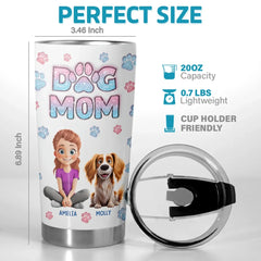 Life Is Better With Fur - Dog & Cat Personalized Custom 3D Inflated Effect Printed Tumbler - Gift For Pet Owners. Pet Lovers