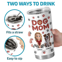 My Dog Is My Heart With Fur - Dog Personalized Custom 3D Inflated Effect Printed Tumbler - Gift For Pet Owners. Pet Lovers