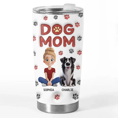 My Dog Is My Heart With Fur - Dog Personalized Custom 3D Inflated Effect Printed Tumbler - Gift For Pet Owners. Pet Lovers