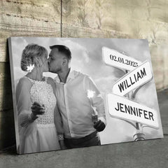 Custom Photo Love You More With Every Moment - Couple Personalized Custom Horizontal Canvas - Gift For Husband Wife. Anniversary