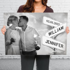 Custom Photo Love You More With Every Moment - Couple Personalized Custom Horizontal Canvas - Gift For Husband Wife. Anniversary