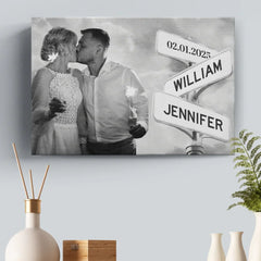 Custom Photo Love You More With Every Moment - Couple Personalized Custom Horizontal Canvas - Gift For Husband Wife. Anniversary
