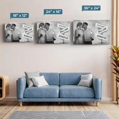 Custom Photo Love You More With Every Moment - Couple Personalized Custom Horizontal Canvas - Gift For Husband Wife. Anniversary