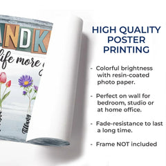 Life Is Grand With Grandkids In Hand - Family Personalized Custom Horizontal Poster - Gift For Mom. Grandma