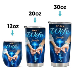 Custom Tumbler - Personalized Anniversary Wedding Gifts For Husband And Wife. Him And Her - Infinite Love. Infinite Us